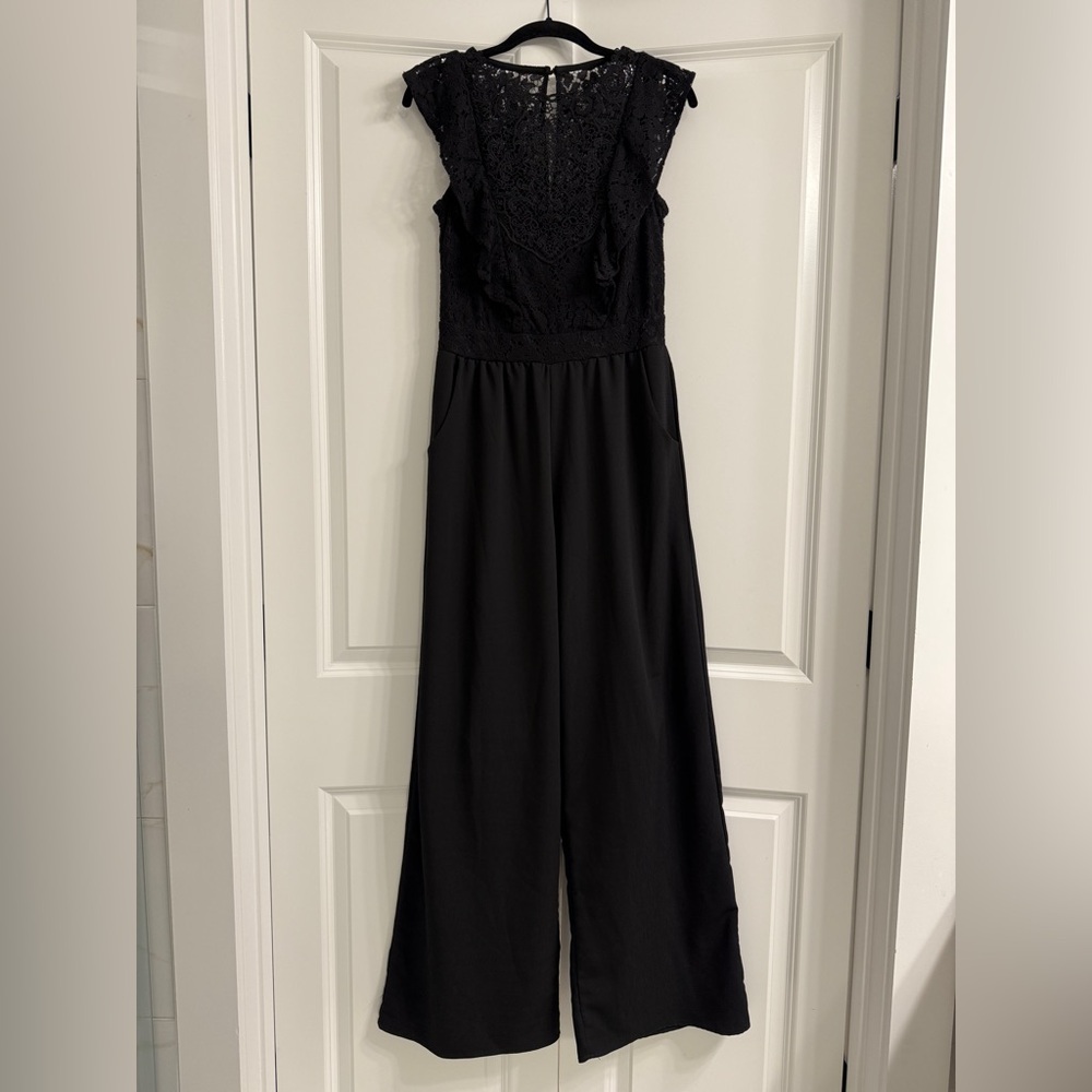Xhilaration Black Lace Jumpsuit